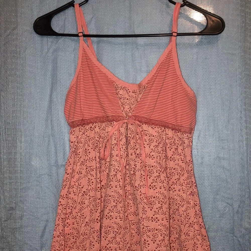 y2k pink floral tank